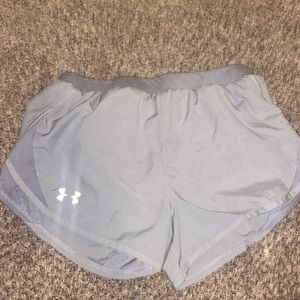light grey under armour workout shorts